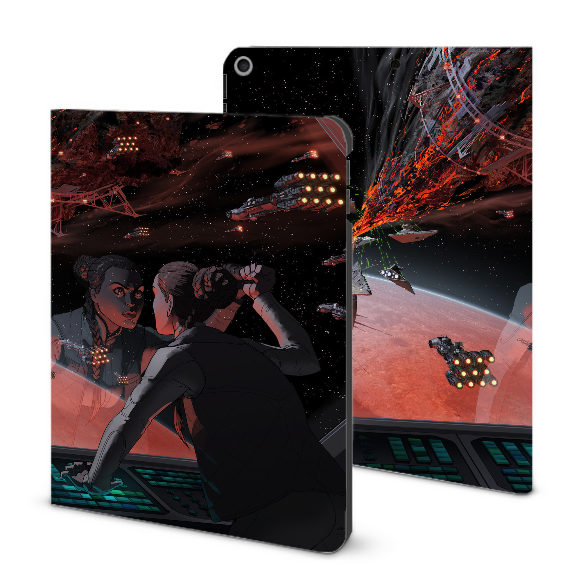 （画像用） スター・ウォーズ Star Wars IPad ケース ブック型 PUレザー TPU 耐衝撃 軽量 薄型 ペン収納なし 全面保護 IPad 各モデル対応